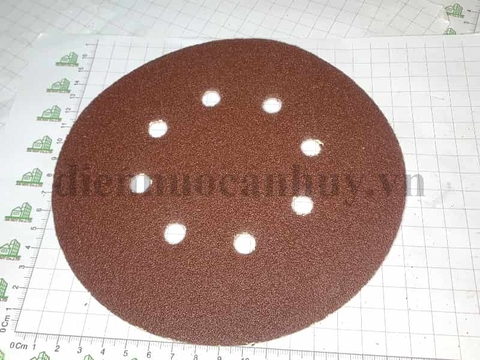 Ráp tròn dính vải trắng độ nhám P60 phi 180 phù hợp mài phá, tường nhà