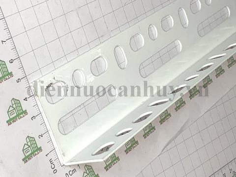 Sắt V lỗ giá kệ Trắng 3x5cm - dài 2m