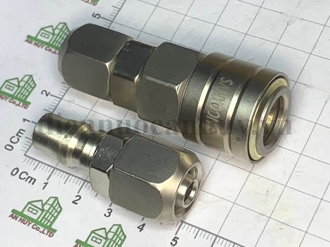 Đầu nối hơi khí nén cho ống  phi 12 loại tự khóa Z-SP SP40+PP40 (tự khóa dùng 1 tay)