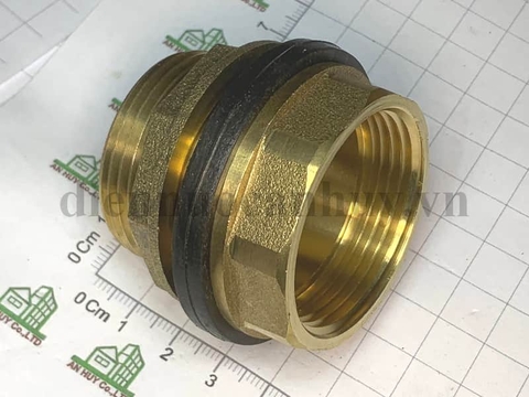 Ốc rốn bồn téc nước - đồng thau ren ngoài DN32 (1 1/4