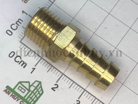 Nối đuôi chuột đồng ren Ngoài 13 ống 10 mm DN8 (1/4