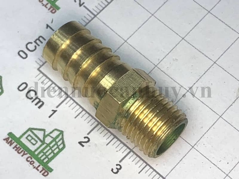 Nối đuôi chuột đồng ren Ngoài 13 ống 12 mm DN8 (1/4