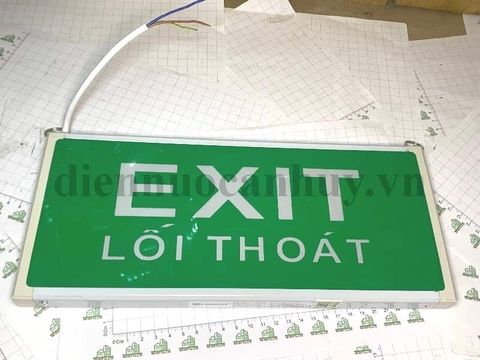 Đèn exit lối thoát 1 mặt có kiểm định Tuoning - E2W-18