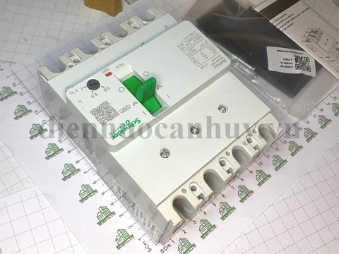 Át khối MCCB Schneider có chỉnh dòng 3 pha 4 cực 50A, có điều chỉnh dòng 10kA G12T4A50