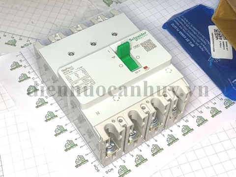 Át khối MCCB Schneider loại không chỉnh dòng, 3 pha 4 cực 63A dòng điện phá hủy 10kA, xuất xứ ấn độ G12T4F63