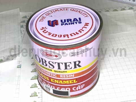 Sơn Dầu Lobster Gloss Enamel Mã 910 Màu Đen (800ml). Sơn Phủ Siêu Bóng Cho Cổng Sắt, Khung Cửa Và Máy Móc Công Nghiệp