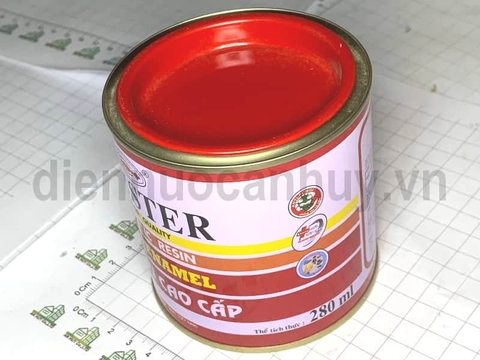 Sơn Dầu Lobster Gloss Enamel Màu Đỏ (280ml). Sơn Kim Loại Và Gỗ Cao Cấp Nhanh Khô, Siêu Bóng, Chống Rỉ Sét