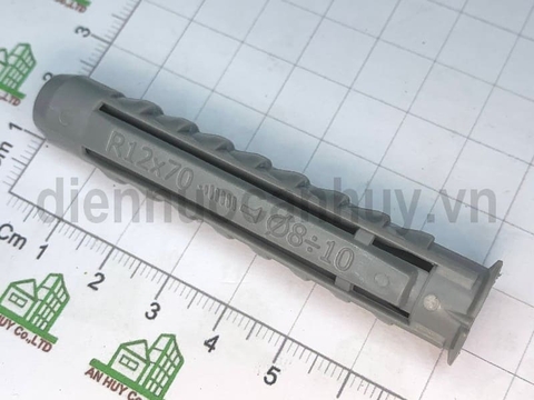 Tắc Kê Nhựa 12mm (Nở Nhựa) Chịu Lực R12x70 - Dùng Vít 8-10mm