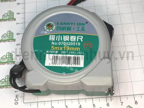 Thước cuộn mini Berrylion 070120519 (5m x 19mm). Thước rút thép thiết kế siêu nhỏ gọn, cầm vừa tay, kéo mượt