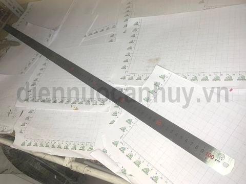 Thước lá 2 mặt Berrylion (inch và milimet) dài 1m thép không rỉ