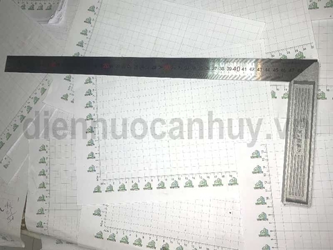 Thước vuông chữ L 50 cm Berrylion