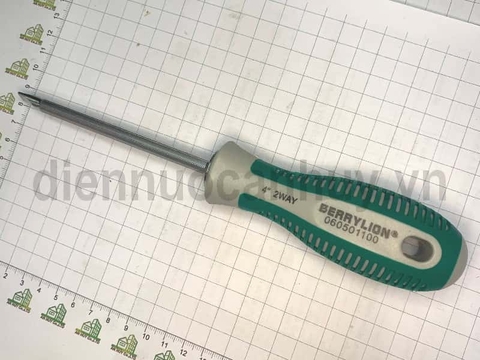 Tô vít đổi đầu Berrylion Phi 6 (6x100mm) - 2 đầu 4 cạnh và dẹt (có từ tính)