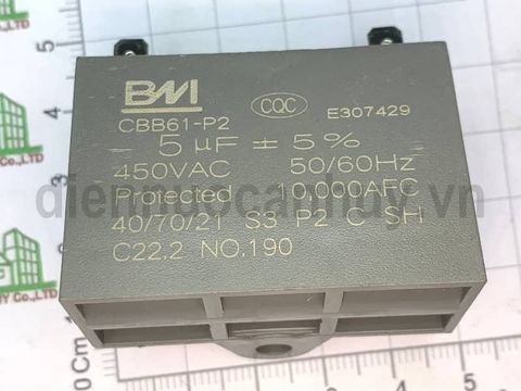 Tụ quạt rắc cắm BM 5 uf