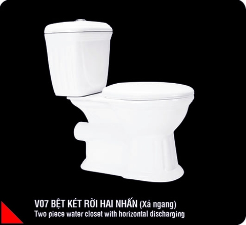 Xí bệt két rời xả 1 nhấn xả ngang