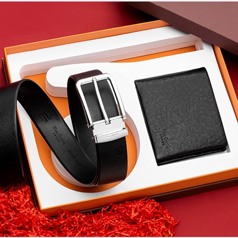 SET THẮT LƯNG KIM & VÍ DA PIERRE CARDIN 290