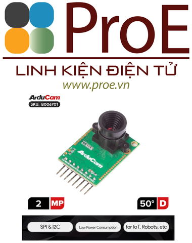 Arducam New 2MP Mini SPI Camera Module for Arduino UNO, Raspberry Pi Pico and other MCU