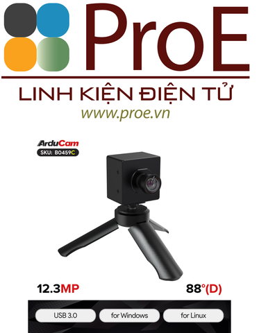 Arducam 12MP IMX477P USB 3.0 Camera with M12 Manual Focus Lens-With Enclosure