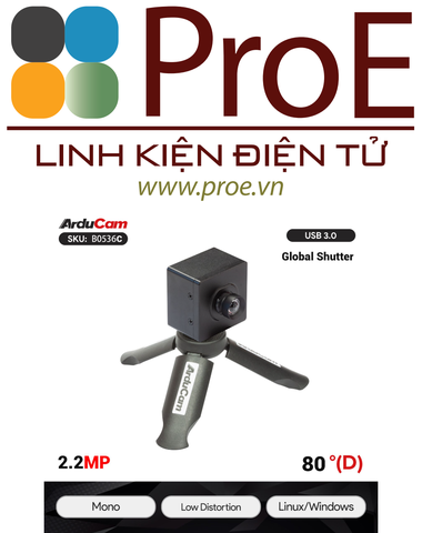 Arducam 2.2MP Mira220 MONO Global Shutter USB 3.0 Camera-With Enclosure