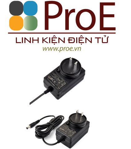 Power Adapter, 24V / 1.5A, DC Jack Output, OD 5.5mm, ID 2.1mm, Available In US / EU / UK Plug