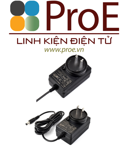 Power Adapter, 24V / 1A, DC Jack Output, OD 5.5mm, ID 2.1mm, Available In US / EU / UK Plug