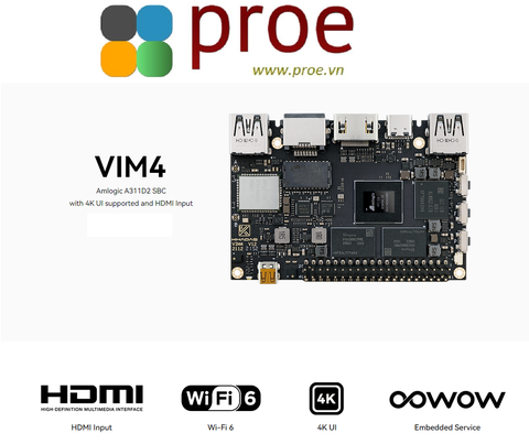 VIM4 Amlogic A311D2 SBC with 4K UI supported and HDMI Input