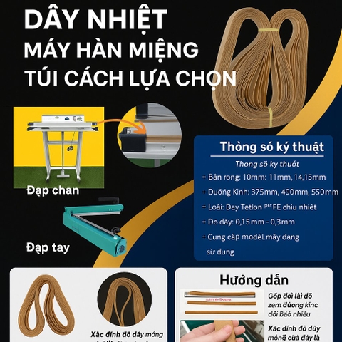 Dây Nhiệt Máy Hàn Miệng Túi - Cách Lựa Chọn Phù Hợp & Hiệu Quả