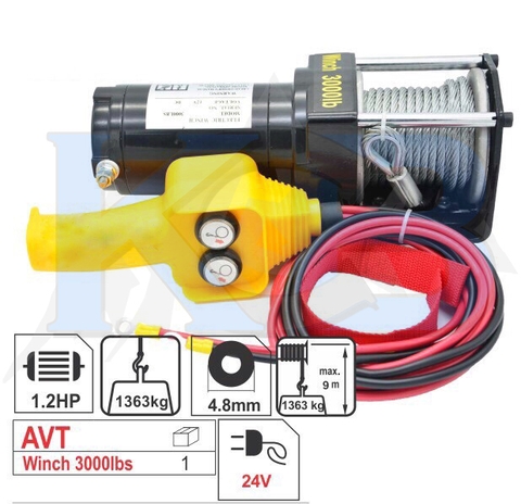 Địa chỉ bán máy tời ắc quy (tời kéo xe cứu hộ ô tô) ở Bắc Ninh