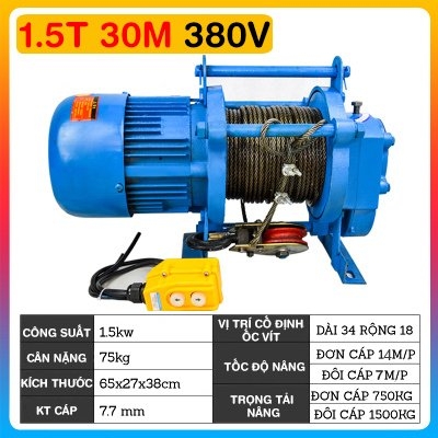 Tời mặt đất SHUANG GE 750kg - 1500kg/380v/30m