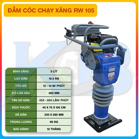 Máy đầm cóc chạy xăng RW105