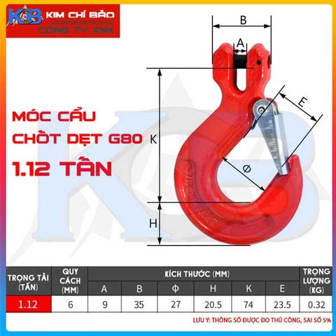 Móc cẩu chốt 1.1 tấn