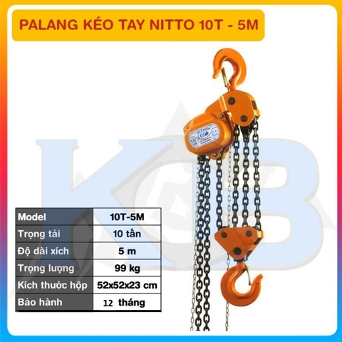 Palang kéo tay NITTO 10T-5M