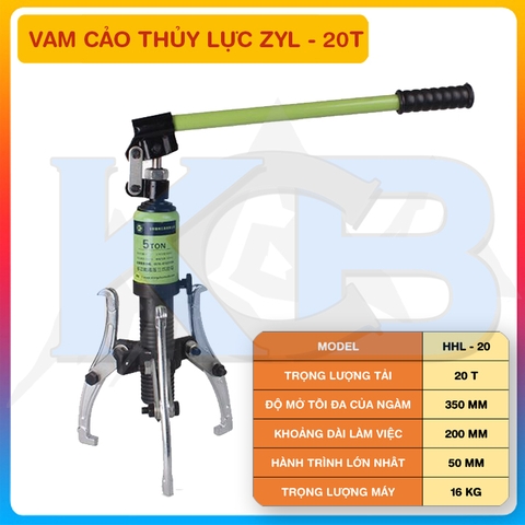 Vam thủy lực 3 chấu ZYL HHL 20T