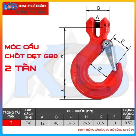 Móc cẩu chốt 2 tấn