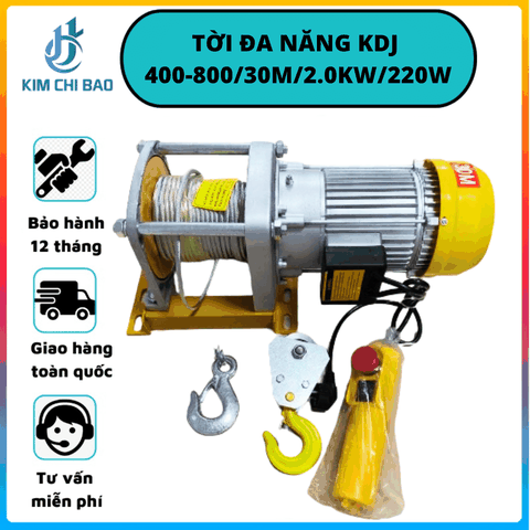 Tời Đa Năng KDJ 400-800/30m/2.0kw/220V
