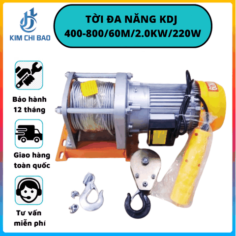 Tời Đa Năng KDJ 400-800/60m/2.0kw/220V
