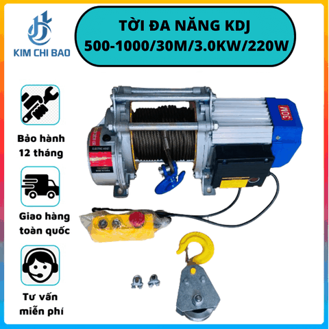 Tời Đa Năng KDJ 500-1000/30m/3.0kw/220V