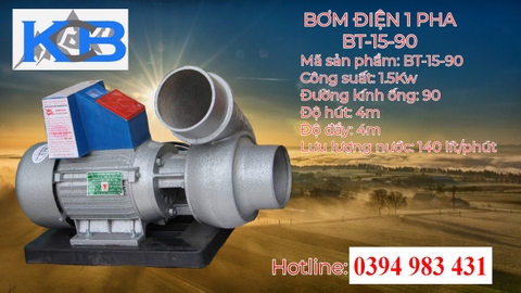 BƠM ĐIỆN 1 PHA 1.5-90