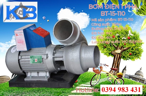 BƠM ĐIỆN 1 PHA 1.5KW - 110