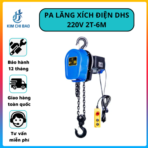 Palang xích điện DHS 220V 2Tấn - 6M