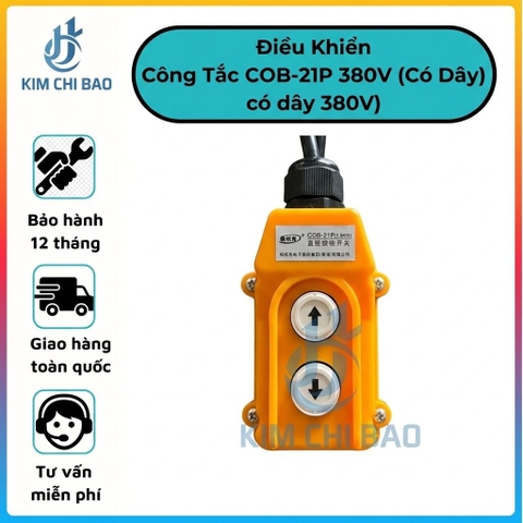Điều khiển / công tắc COB-21P ( có dây ) điện 380V 1.5kw