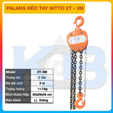 Palang Kéo Tay NITTO 2T-3M