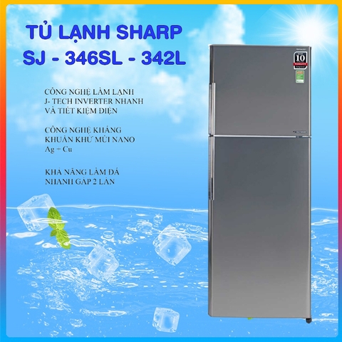 Tủ lạnh Sharp SJ-X346E-SL - 342 Lít Inverter