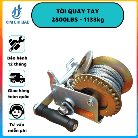 TỜI QUAY TAY 2500LBS TẢI TRỌNG 1135KG