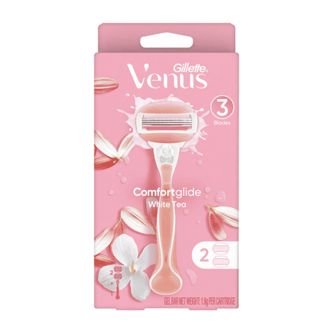 Gillette Venus Comfortglide White Tea Women's Razor and 2 Blade Refills