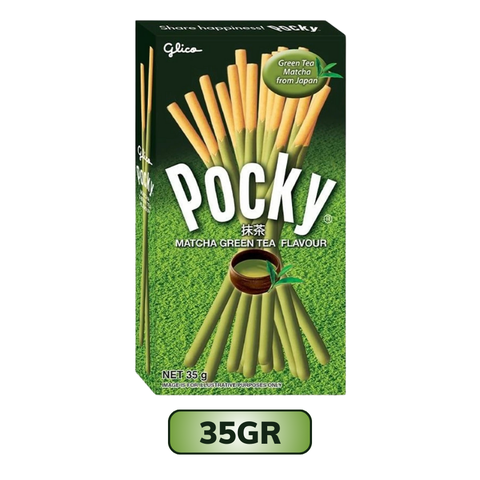 Bánh que Glico Pocky phủ kem trà xanh hộp 35g