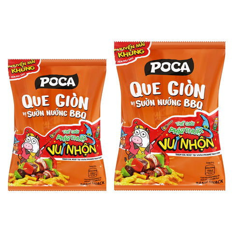 Snack que giòn vị sườn nướng BBQ Poca gói 32G/ 60G
