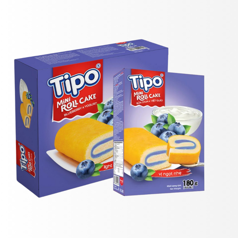 Bánh bông lan cuộn Tipo hương việt quất