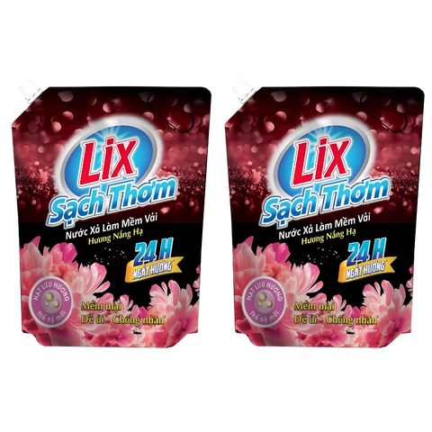 Nước xả vải Lix sạch thơm hương nắng hạ 2.2L/ 3.2L