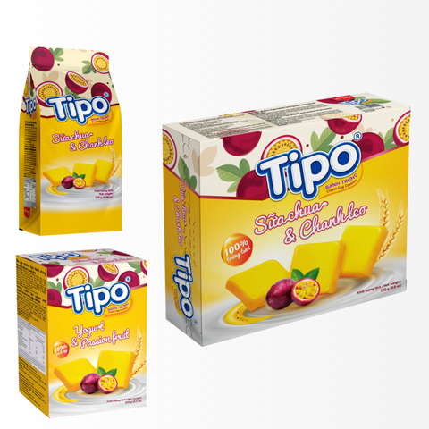 Bánh Trứng Tipo Hương Sữa Chua và Chanh Leo