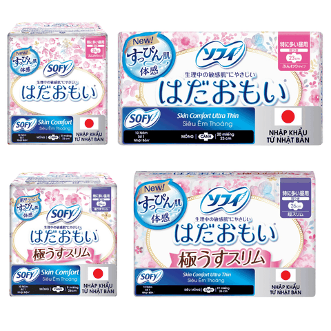 Băng Vệ Sinh Sofy Skin Comfort Siêu Mỏng Cánh